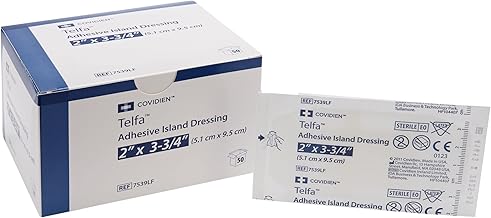 7539Lf Telfa Island Wound Dressing, Latex Free, Sterile Gauze 2 X 3-3/4", Adherent 50per Box. 7539Lf by