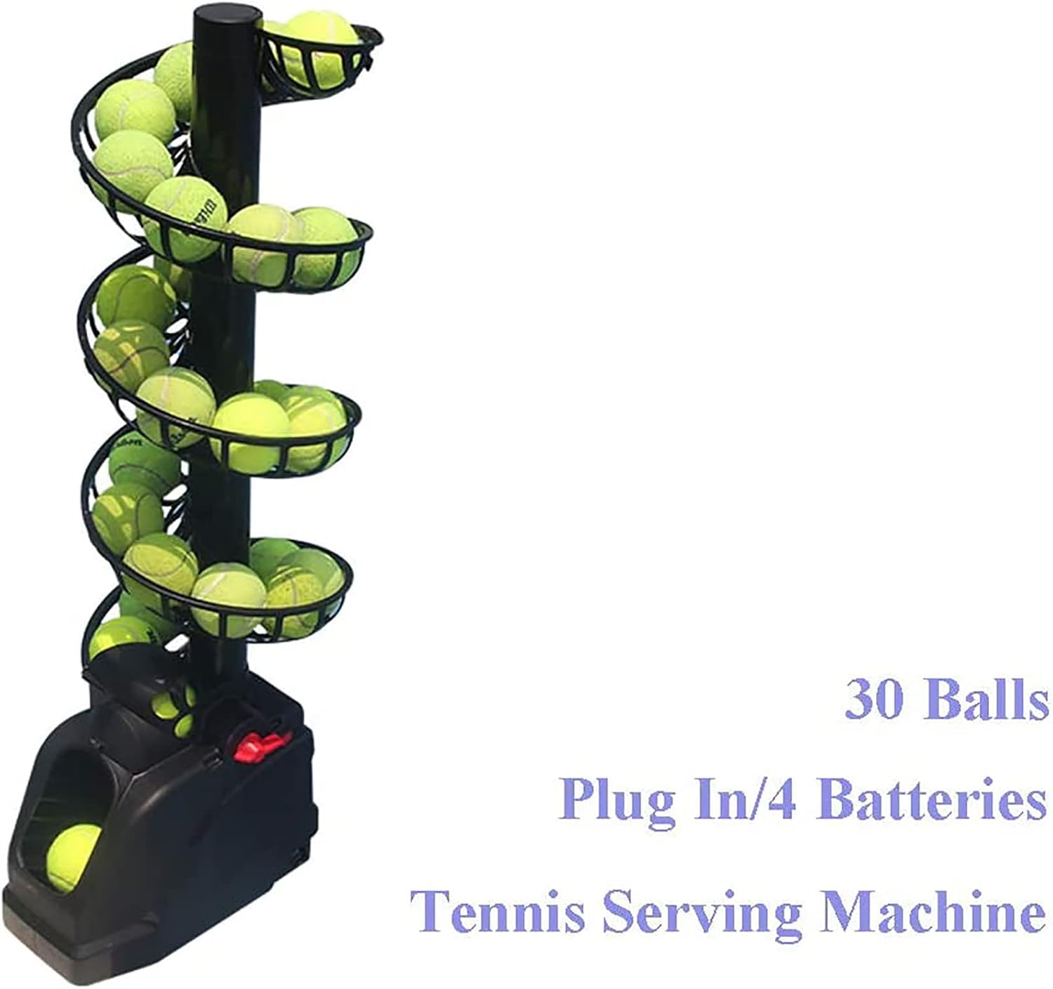 Tennis Ball Machine, Tennis Toss Machine, Fitness Self-Service Ball Sparring Machine, Catch The Ball Swing Launcher, Can Hold About 30 Balls, No Need to Pick Up The Ball Frequently