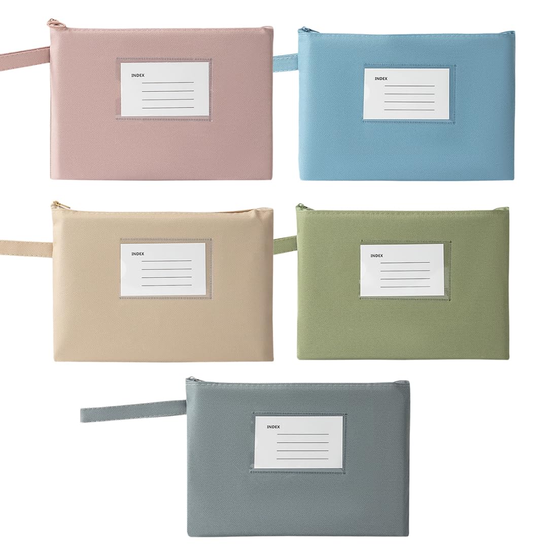 Bolsa para Guardar Dinero con Cremallera Oxford A5 21x15cm 5 Piezas