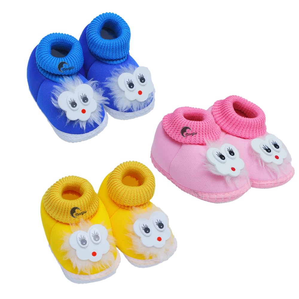 Kids Unisex New Born Baby Cute Printed Stylish Fabric Shoes/Infant booties/Kids Footwear/Baby Booties/Sandals for all weather for boy and girl-image-12