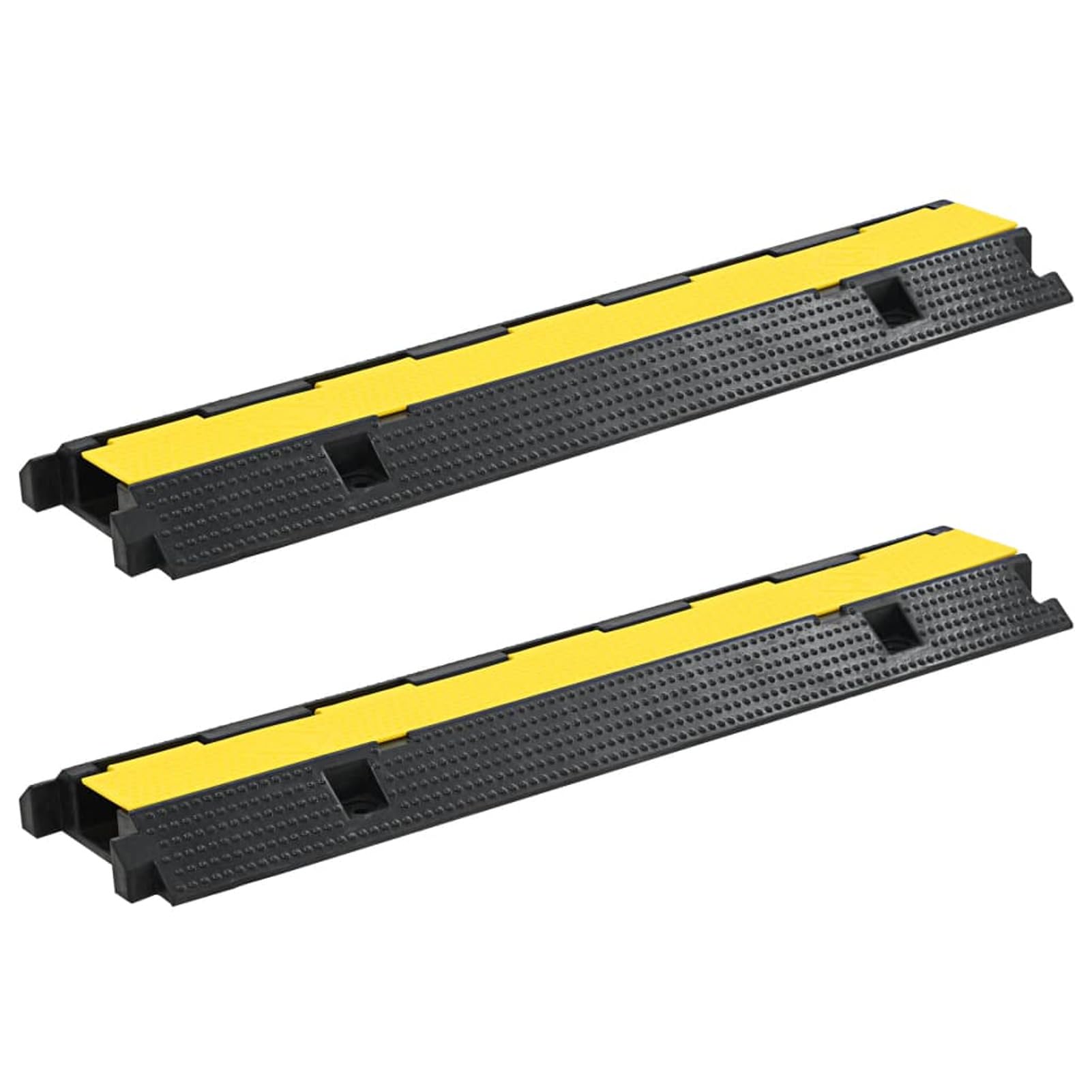 Homgoday Lot de 2 protections de câble en caoutchouc 1 canal 100 cm