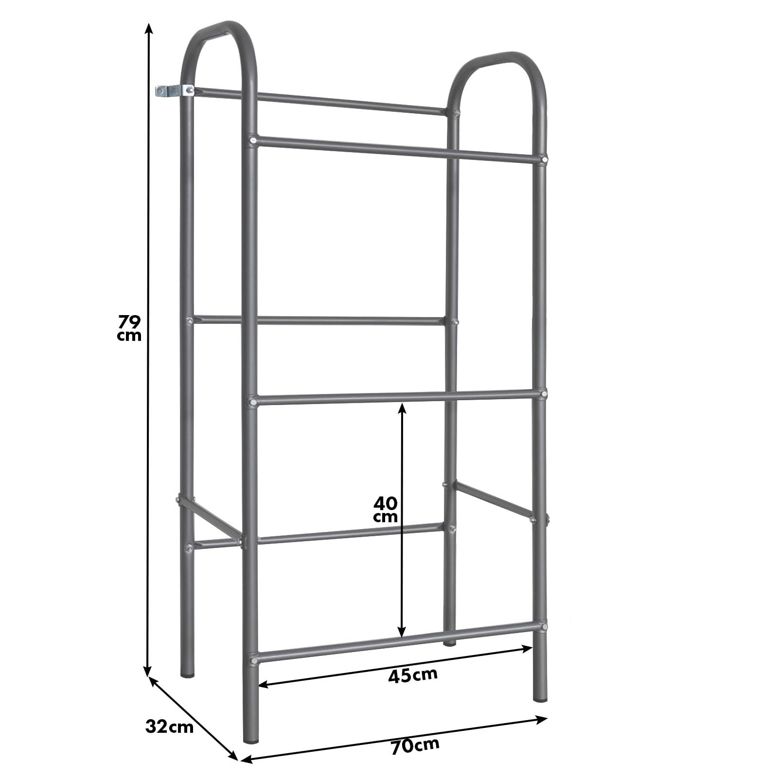 Floordirekt Getränkekistenregal für 3 oder 6 Kästen - Flaschenkastenregal Flaschenkastenständer - Regal für Getränkekästen mit Wandbefestigung (49,5 x 32,5 x 115,5 cm | Für 3 Kästen)