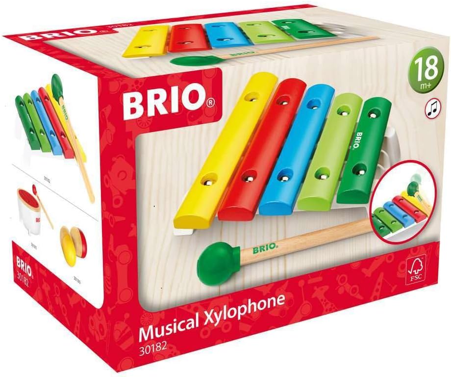 BRIO World - 30182 Musical Xylophone Baby Toy | Fun Baby Toy for Kids Ages 18 Months and Up