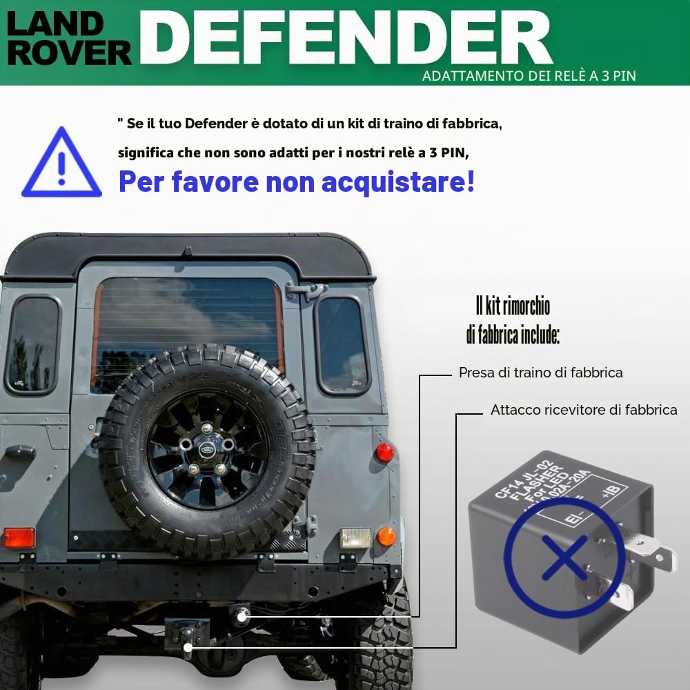 10PCS Kit completo di aggiornamento lente fumé Fanale posteriore Fendinebbia Luce retromarcia Luce laterale anteriore compatibile con L/and-Rover Defender 90/110