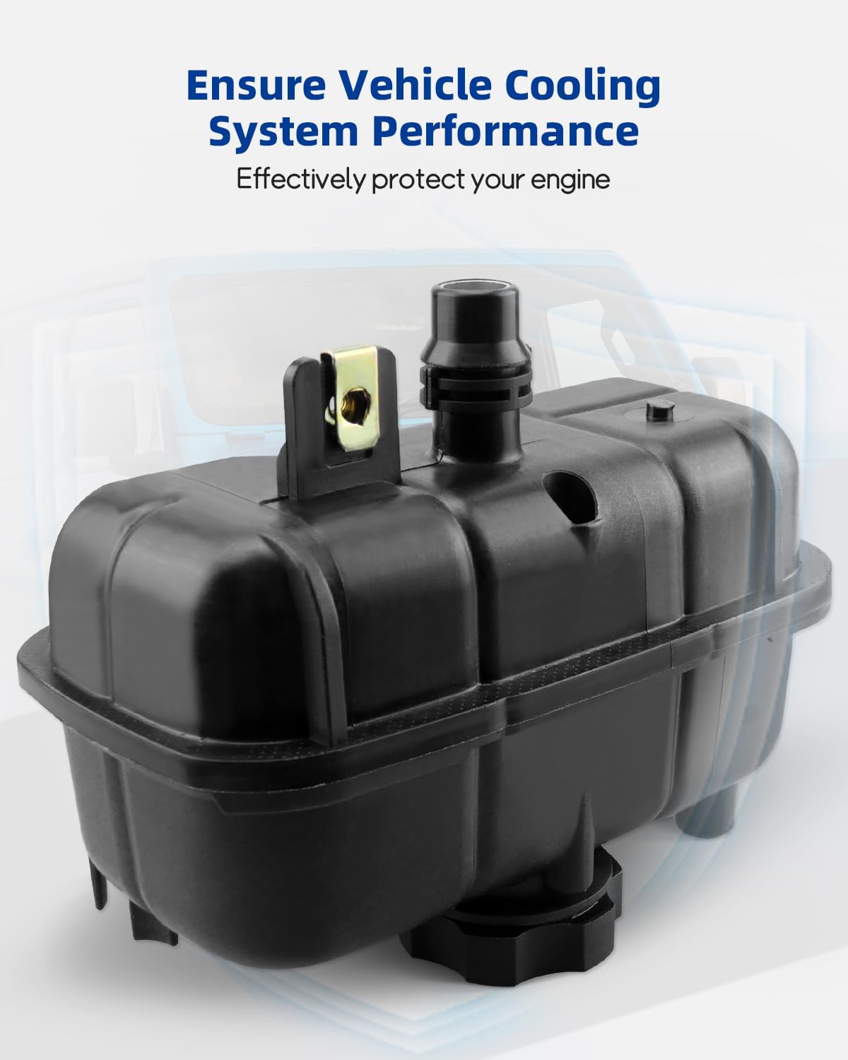 68364312AC Engine Coolant Reservoir Recovery Bottle Tank Fit for Jeep Wrangler JL 2.0L 2019 2020 2021 2022 2023, Replace 68364312AA 68364312AB