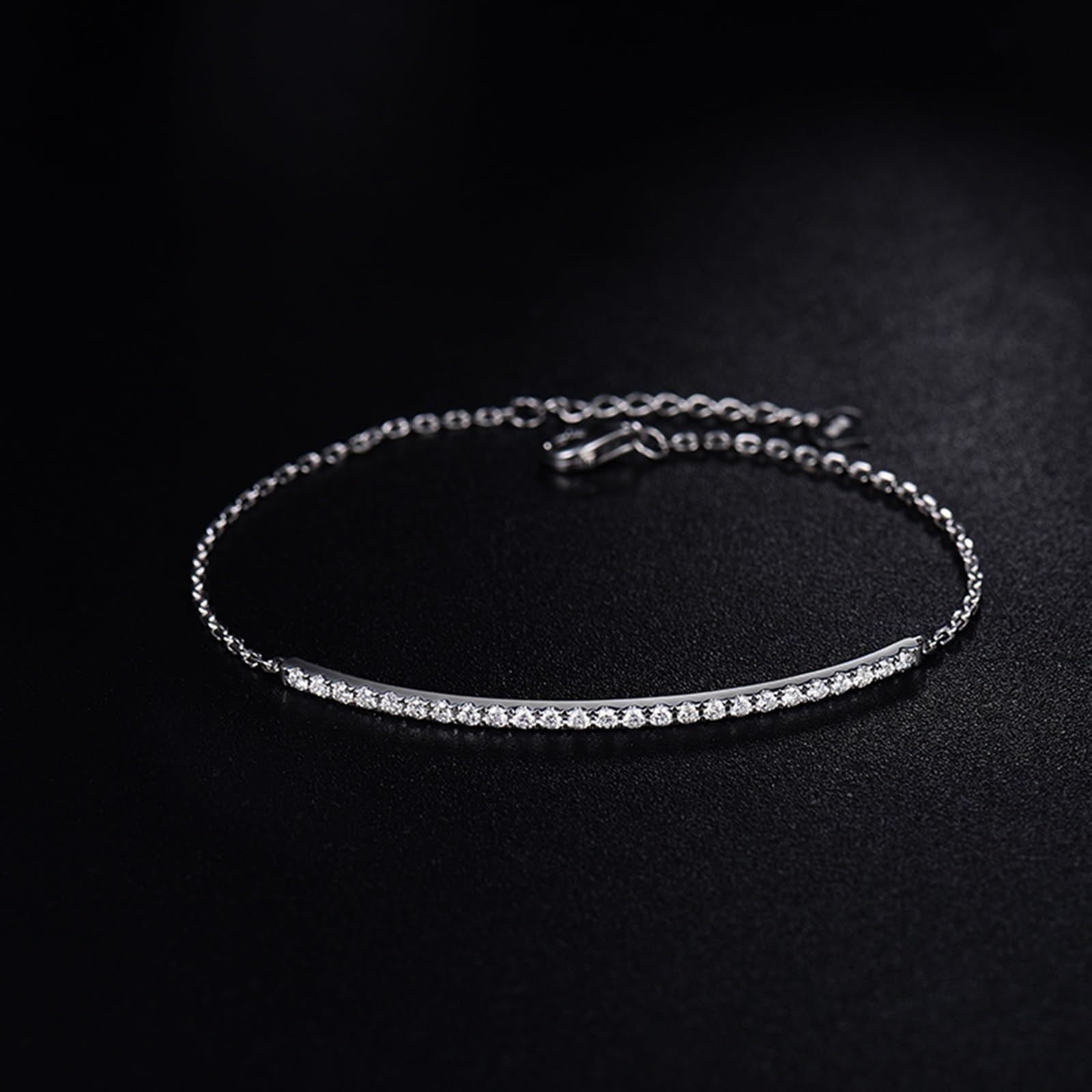 Bransoletka z białego złota 750/585/375, bransoletka z diamentem 0,38ct 16-18 cm przedłużenie 4 cm, bransoletka damska dla chłopaków