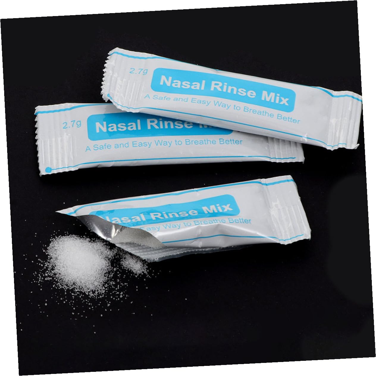Sal para Limpiador Nasal en Sobres Individuales, Fácil de Usar, 80 Piezas de Plástico Blanco para Trabajadores Profesionales