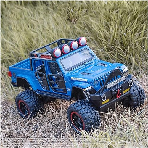 Image of Metal Pull Back Diecast Car 1:32 Rubicon 4X4 Pull Back Car Model with Sound Light Boys Gifts Toys for Kids【Pack of 1】
