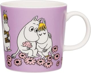 【正規輸入品】ムーミンアラビア クラシック マグカップ スイートハーツ パープル ピンク 容量約280ml