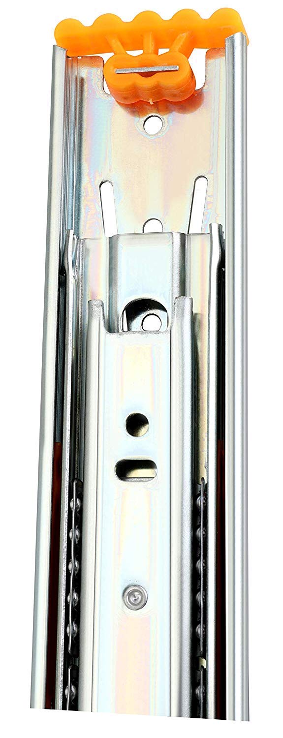 SANJARI Telescopic Drawer Channel (Premium) 20 Inch (500mm Length X 50MM Width) with 6 Ball Bearing Weight Capacity Upto 45 kg (Pack of 2 Pair) 1