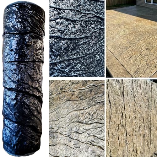 Best Italian Slate Stamp Roller Concrete Stamping Texture Roller & Masonry Form. This 9 1/8 x 2 3/4 Slate Concrete Roller Offers Beautiful Designs for Driveways Patios Walls Walkways & More