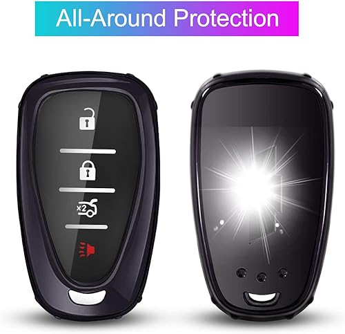 Miniatura 8 de QBUC Funda para llavero Chevrolet con llavero para Chevy Cruze Camaro Malibu Traverse Spark Equinox Sonic Volt Bolt Trax