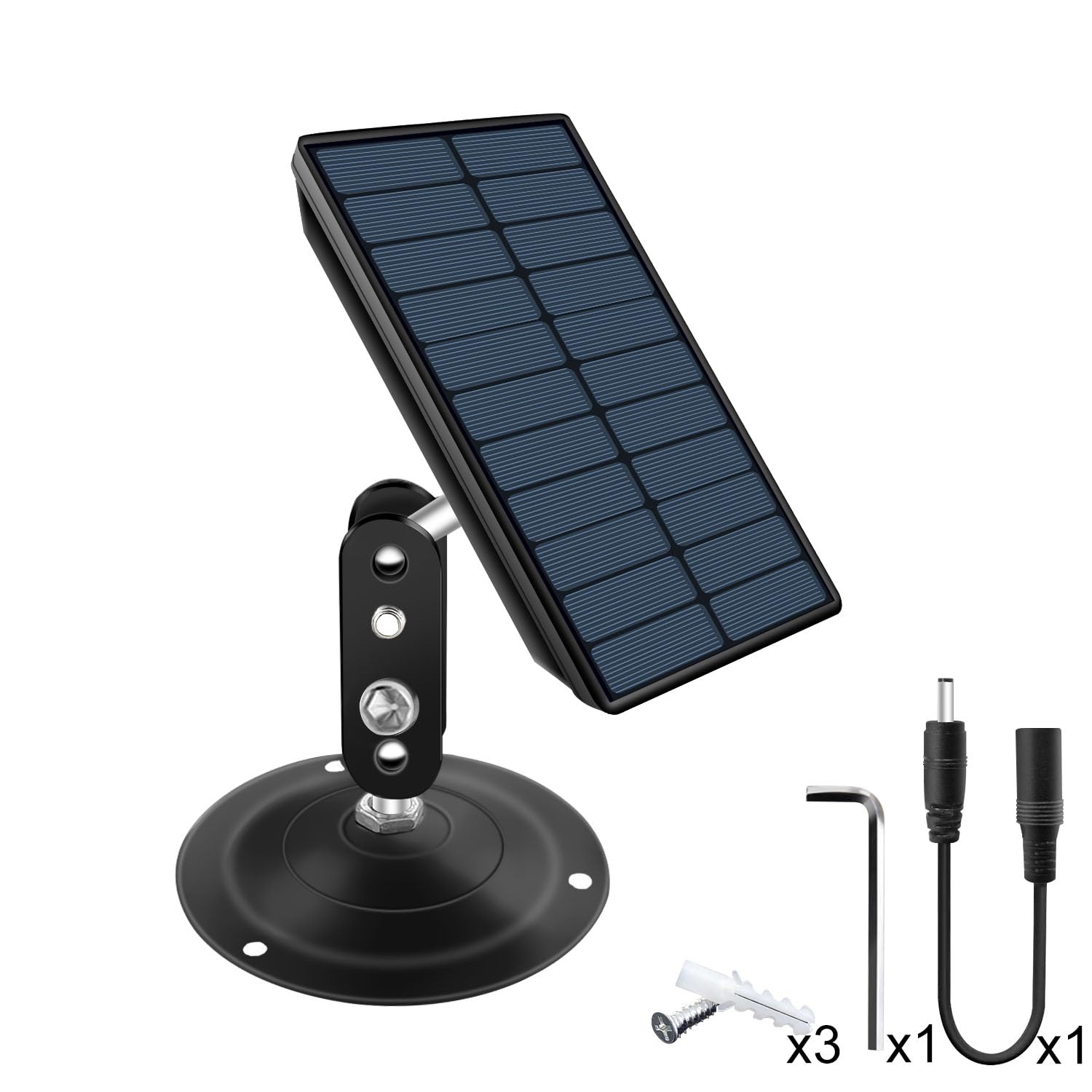 Alimentation Solaire 3000mAh Panneau Solaire Camera Chasse FunKind - 3000 MAh, 6V-12V, Étanche IP65, Avec Adaptateur Chargeur Solaire 3000mAh