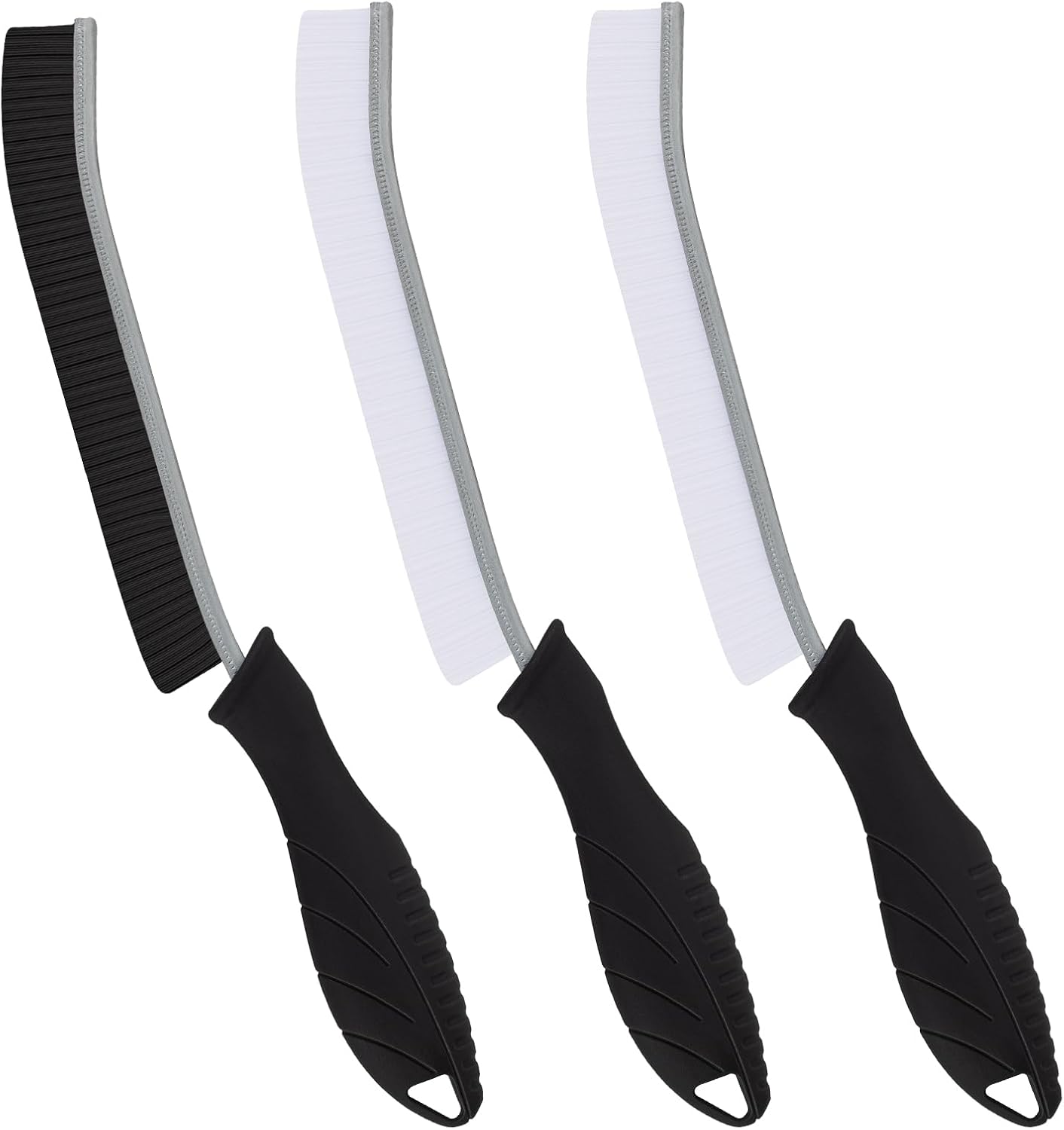 SXhyf Hard Bristle Crevice Cleaning Brush – Multifunctional Gap Cleaning Brush, Grout Brush, Bathroom Accessories, Cleaning Tools Gadgets for Household Use, Kitchen, Window, Toilet(Black Handles)