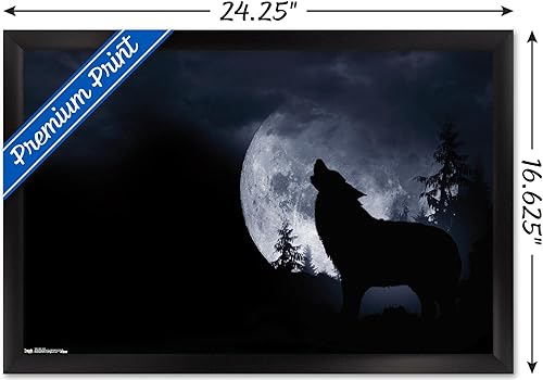 Miniatura 8 de Trends International Wolf - Póster de pared Howl, 22.375 x 34 pulgadas, versión con marco negro