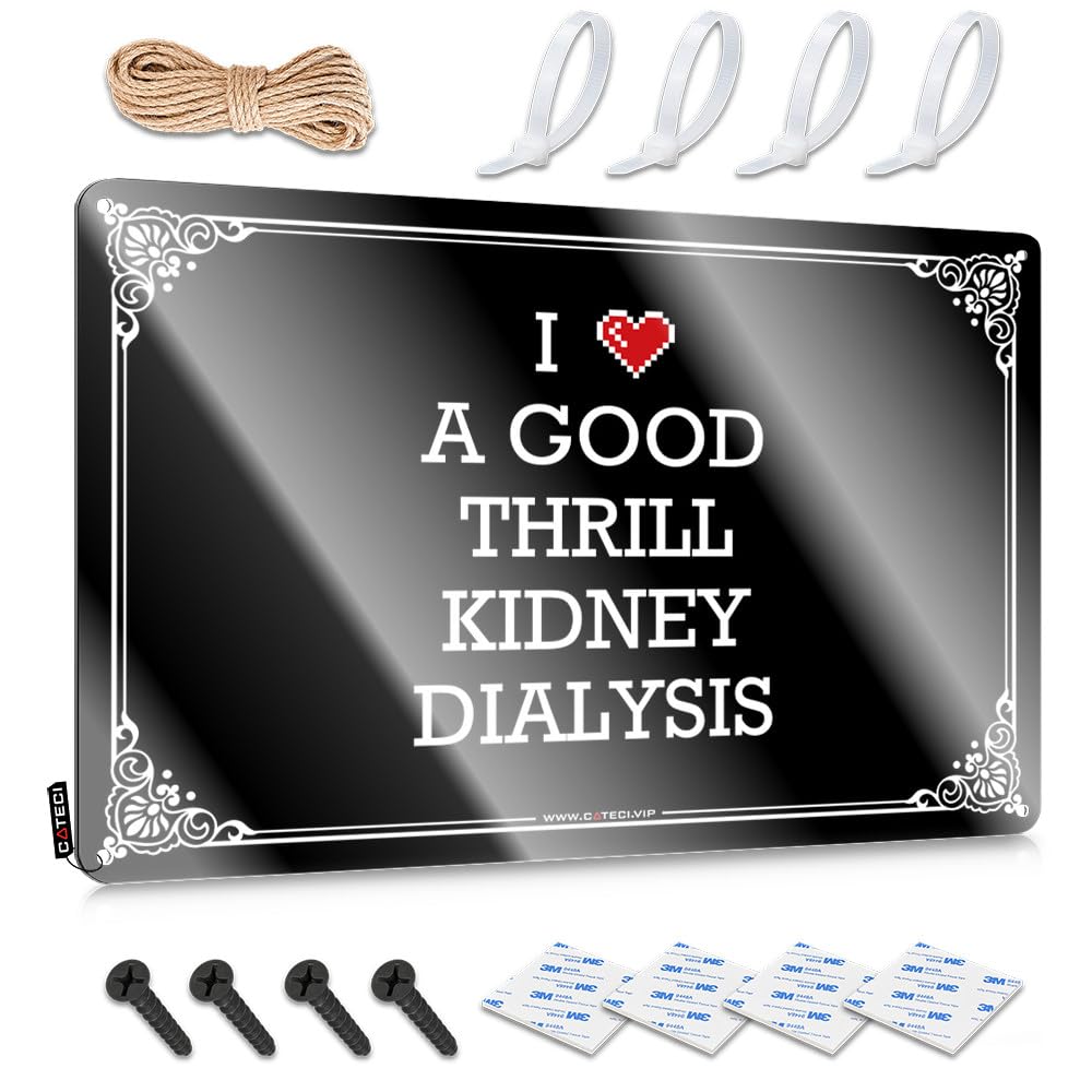Fzfn Colour Funny Wall Signs Humorous Decore For Room Fun I Love A Good Thrill Kidney Dialysis - Vintage Wall Decor For Tailgating(30X40cm)