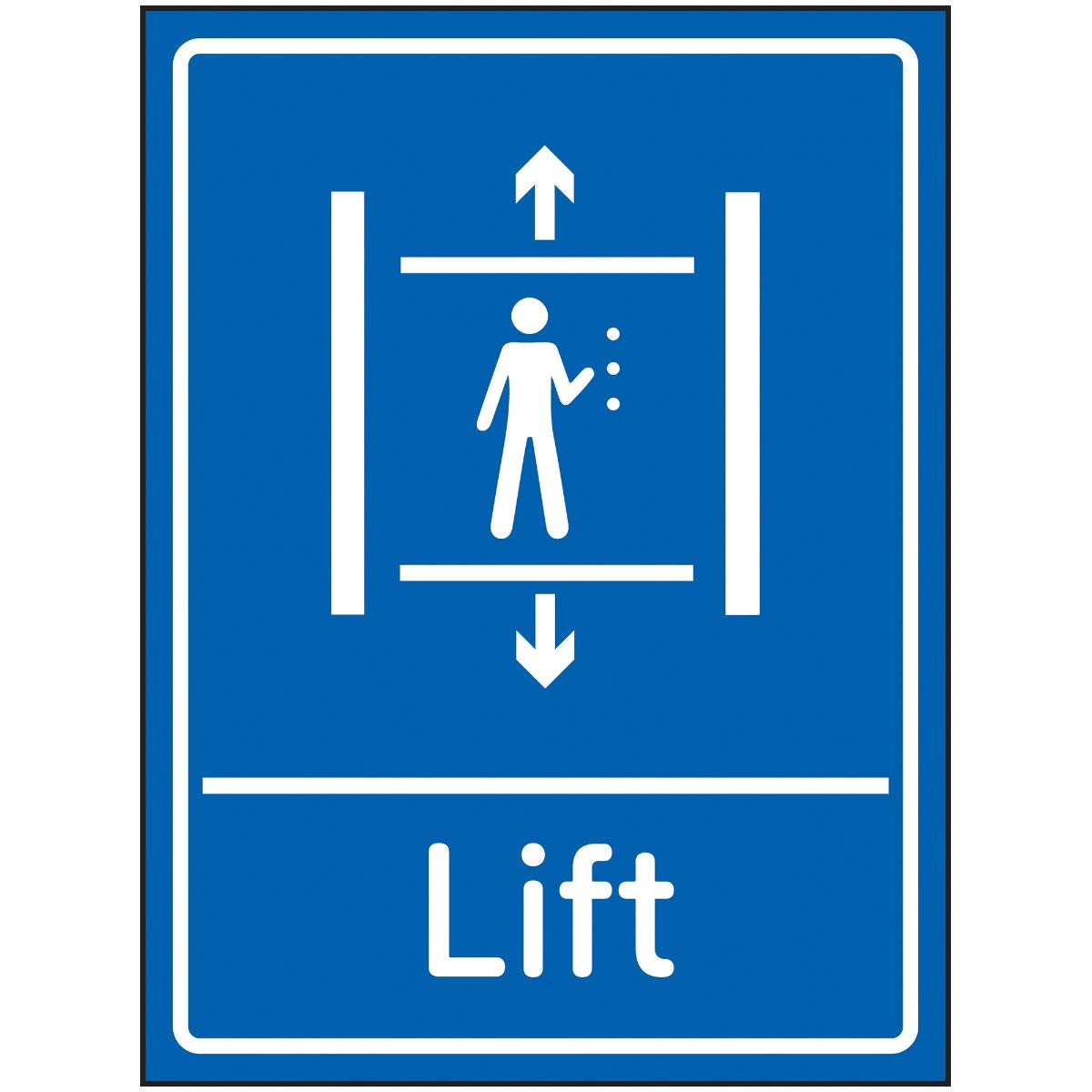 VSafety Way In Sign – 600 x 300 mm – vinile autoadesivo blu