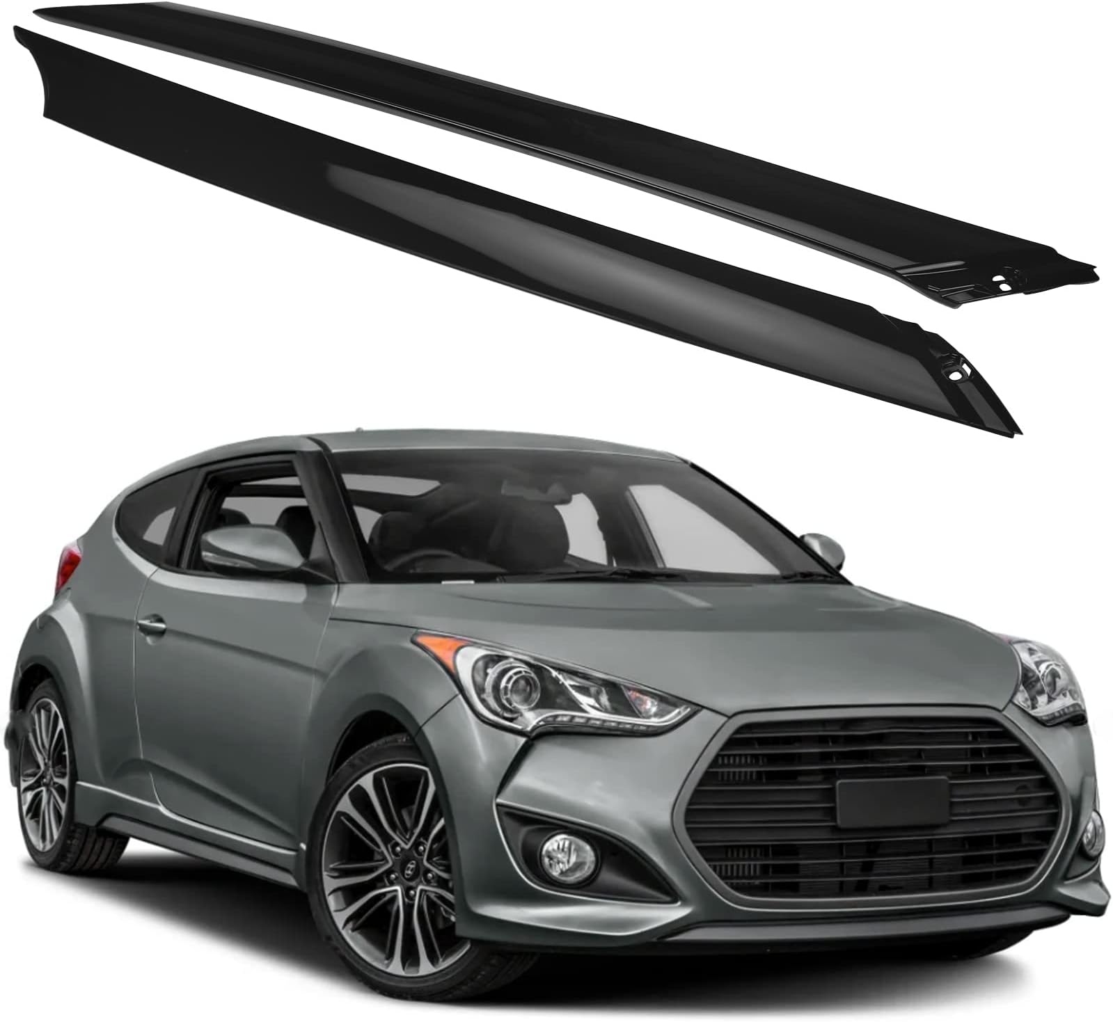 ZONFANT Left & Right Windshield A-Pillar Trim Molding, Front Driver & Passenger Side Windscreen A-Pillar Panel Compatible with Hyundai Vehicle 2012-2017 Veloster, Replace#861702V000 861802V000