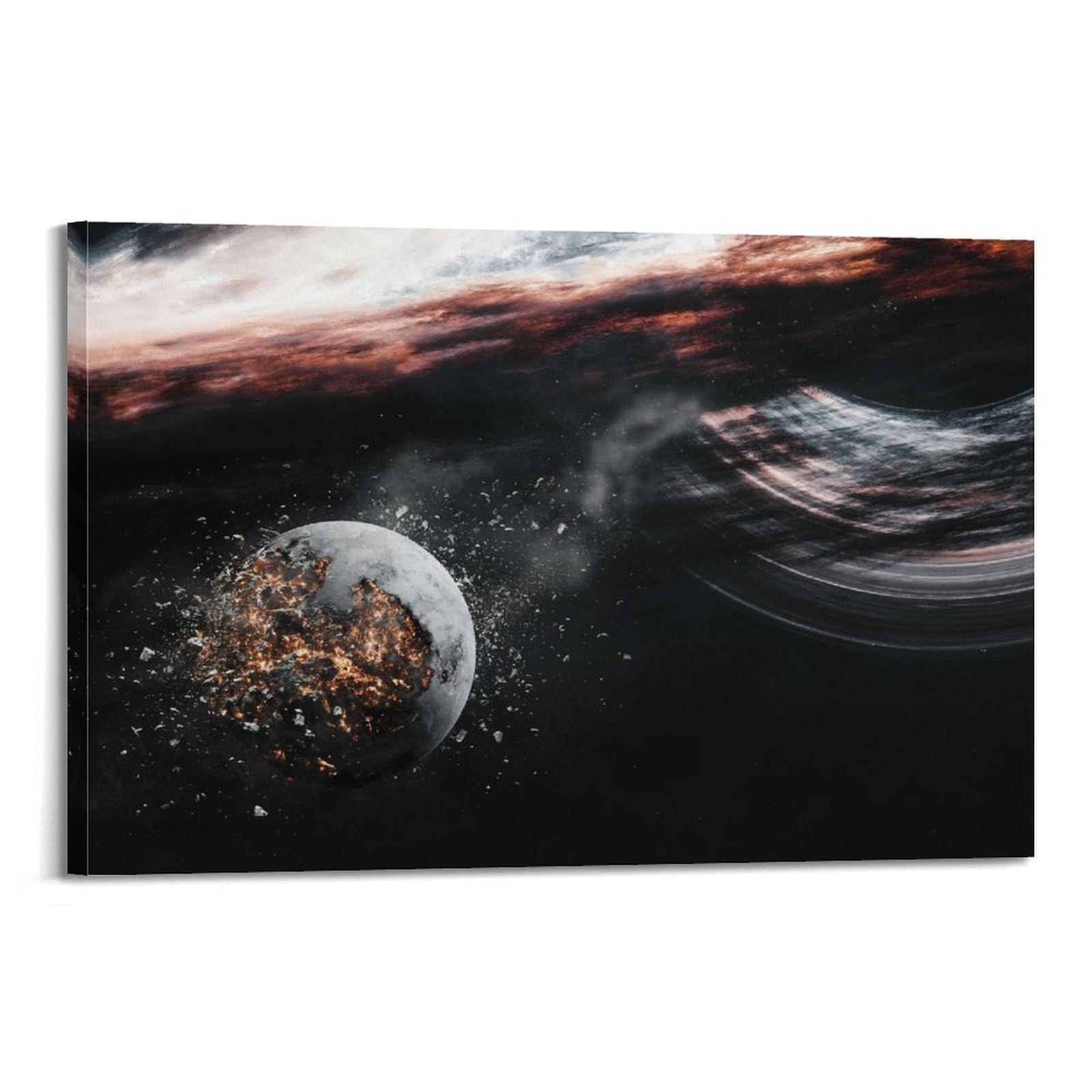 OKAHYS Black Hole Cosmic Phenomena Space Poster Decorative Painting Canvas Wall Artworks Picture 20x30inch(50x75cm)