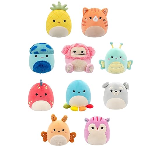 Original 5-Inch Plush 10-Pack - Gigi Tabby Cat, Dolan Dino,