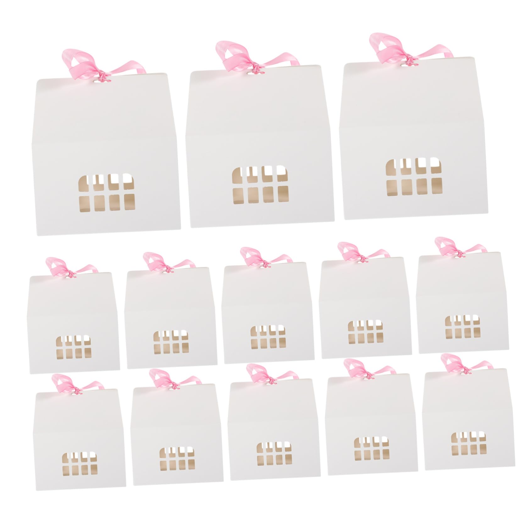 TOPBATHY 60 Pièces Boite De Bonbons Boîtes De Fête Contenant D'emballage De Bonbons Cas De Bonbons De Fête Bonbonnière Cas De Cotillons Porte-bonbons Blanche Polyester