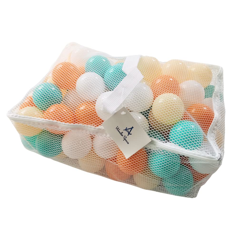 Wonder Space Soft Pit Balls, Chemical-Free Crush Proof Plastic Ocean Ball, BPA Free with No Smell, Safe for Toddler Ball Pit/Kiddie Pool/Indoor Baby Playpen