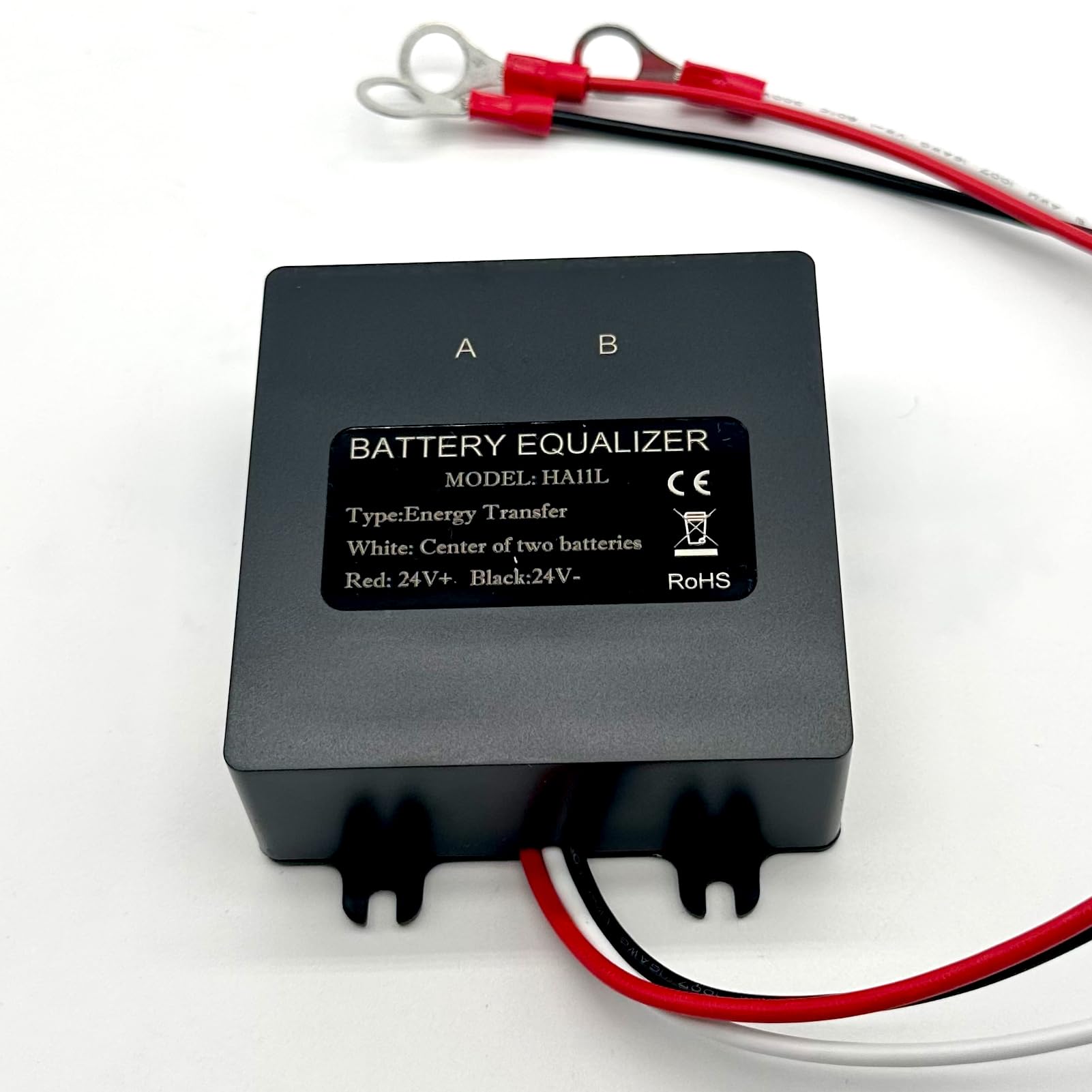 Equalizzatore Batteria 24V, 2 x 12V Batterie Balancer Bilanciatore Batteria Display Digitale Equalizzatore Batteria Bilanciatore con Display LED per Batteria al Litio Piombo Acido