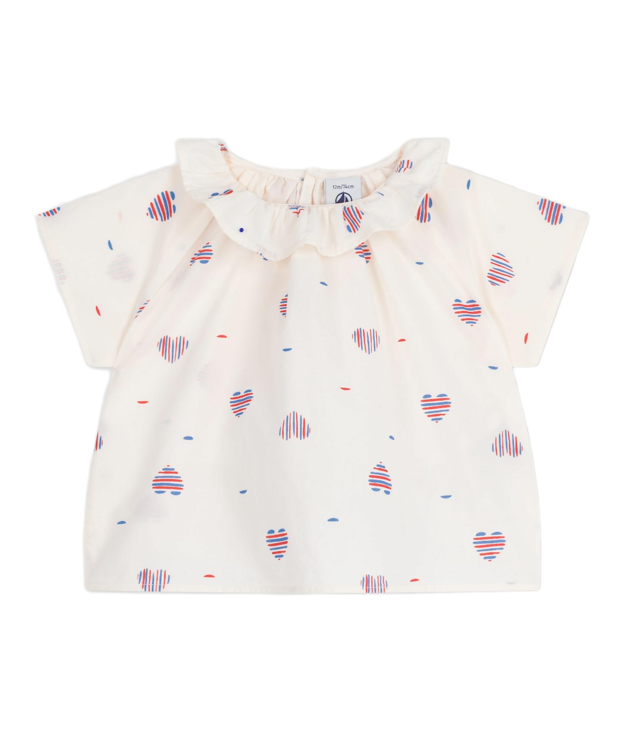 Petit Bateau A0ckr Blouse Manches Courtes Bébé Fille (Lot de 1)