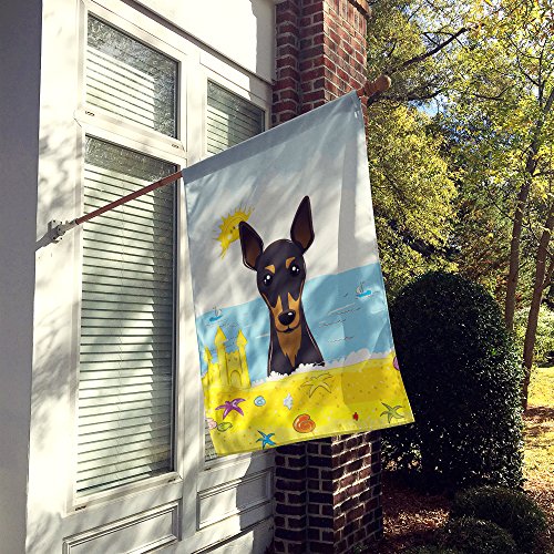 Drapeau Pinscher Nain décoration extérieure grand format en toile multicolore
