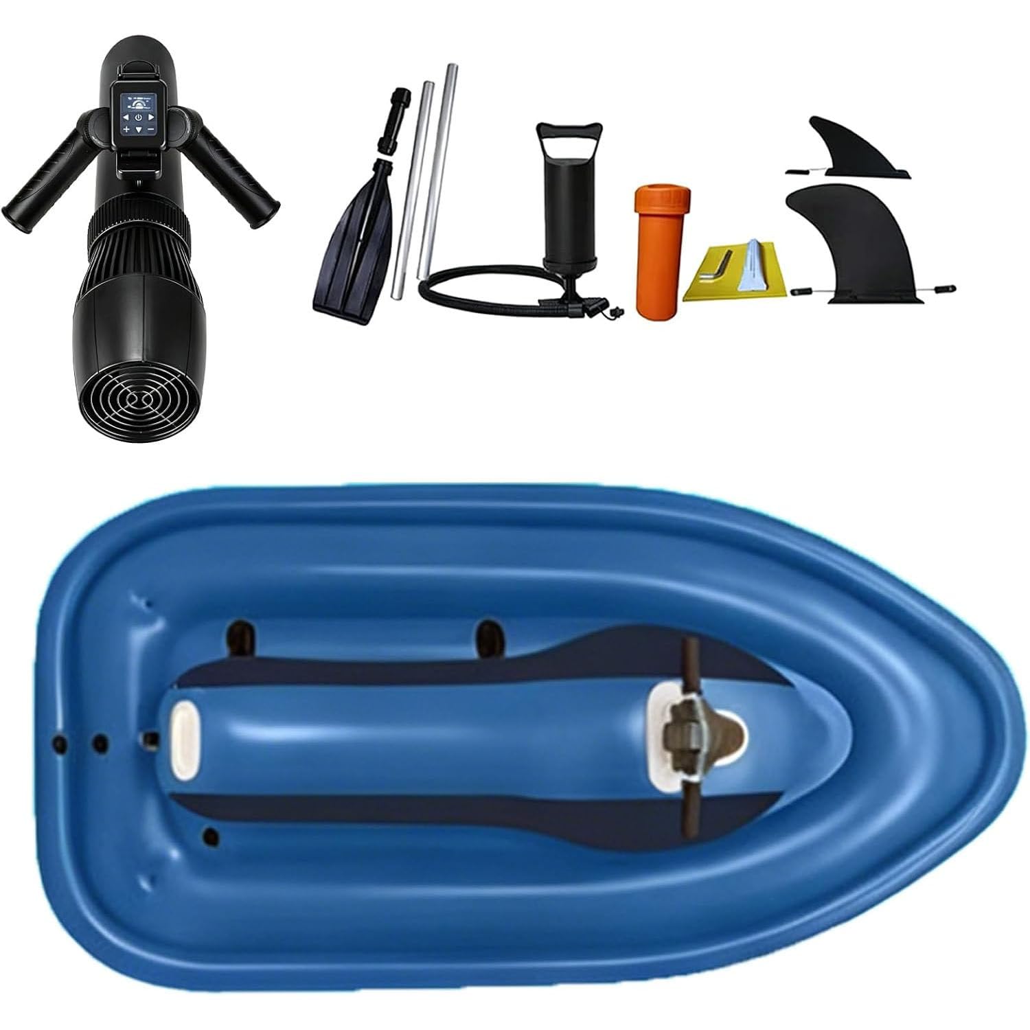 2-En-1 Moto Agua Plegable,Scooter Submarino Eléctrico para Todas Aguas 10000mah | Motor Sin Escobillas 500w,Batería 10000/16000 Mah,Mando a Distancia 10 Velocidades,Natación Y Buceo Marino