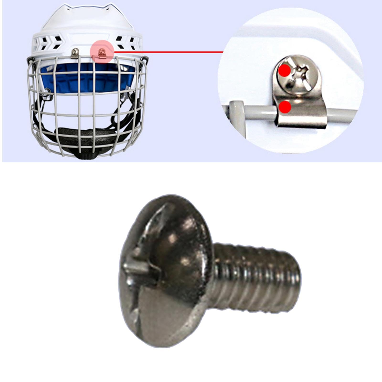 Generic Parti di Riparazione per Caschi Da Hockey Su Ghiaccio, Accessori per Caschi Sportivi, Attrezzatura per Hockey Su Ghiaccio per Calcio