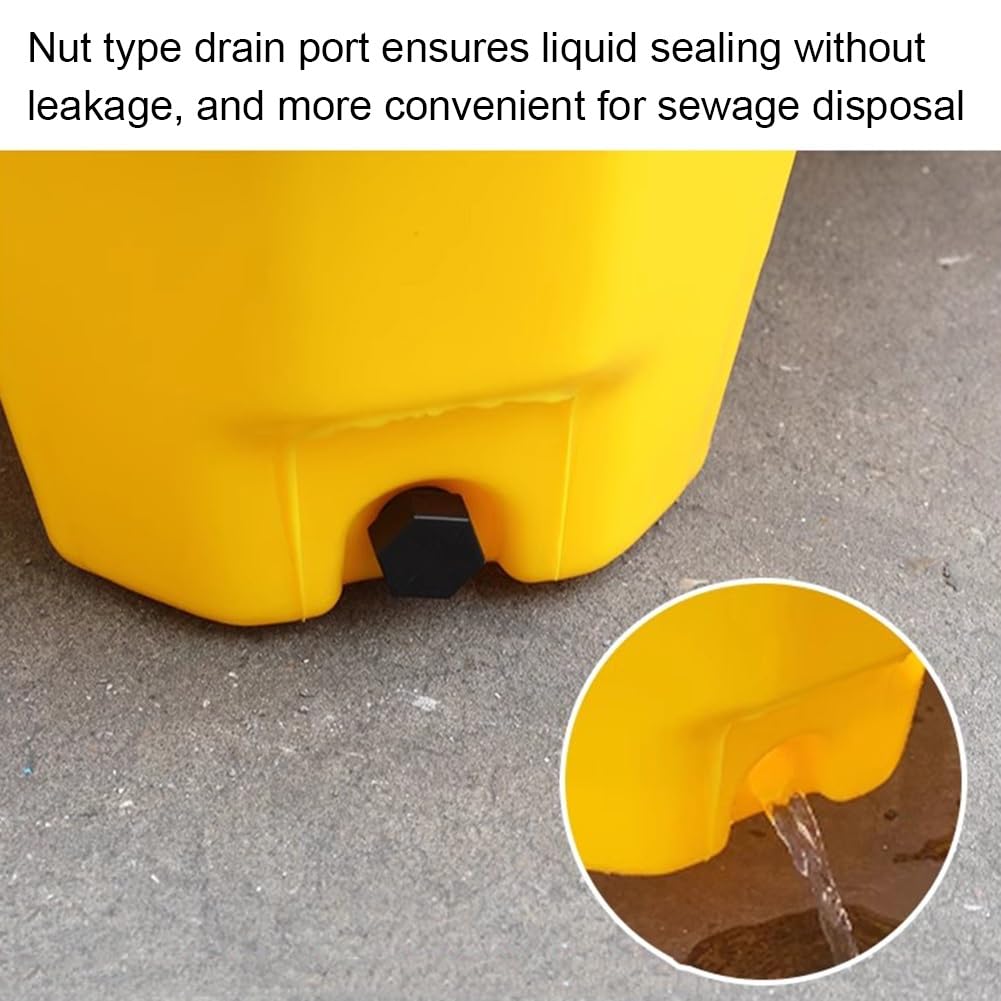 Bac de protection anti-fuite industriel | Bac de rétention d'huile pour réservoirs | Bac de rétention en polyéthylène extra-plat de 80 L avec drain | Solution de stockage industriel | Platef