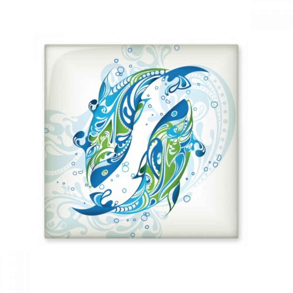 Carreaux de céramique poisson vagues mer fait main pour une décoration murale de cuisine chic