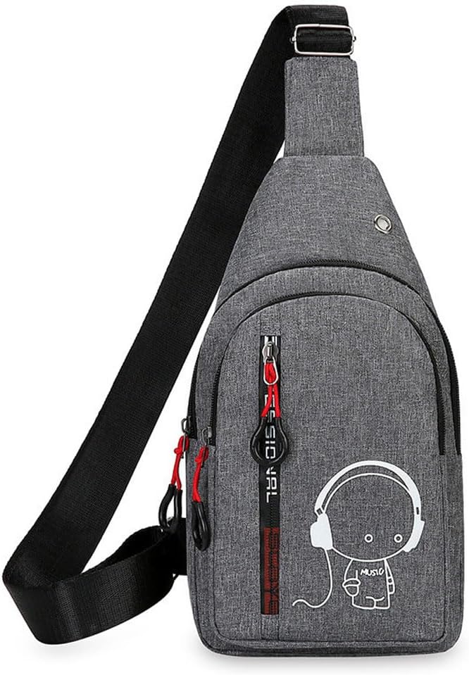 Luminous Light Crossbody Bag Single- Shoulder Backpack Adjustable Portable Men's Outdoor Hiking Sports Backpack