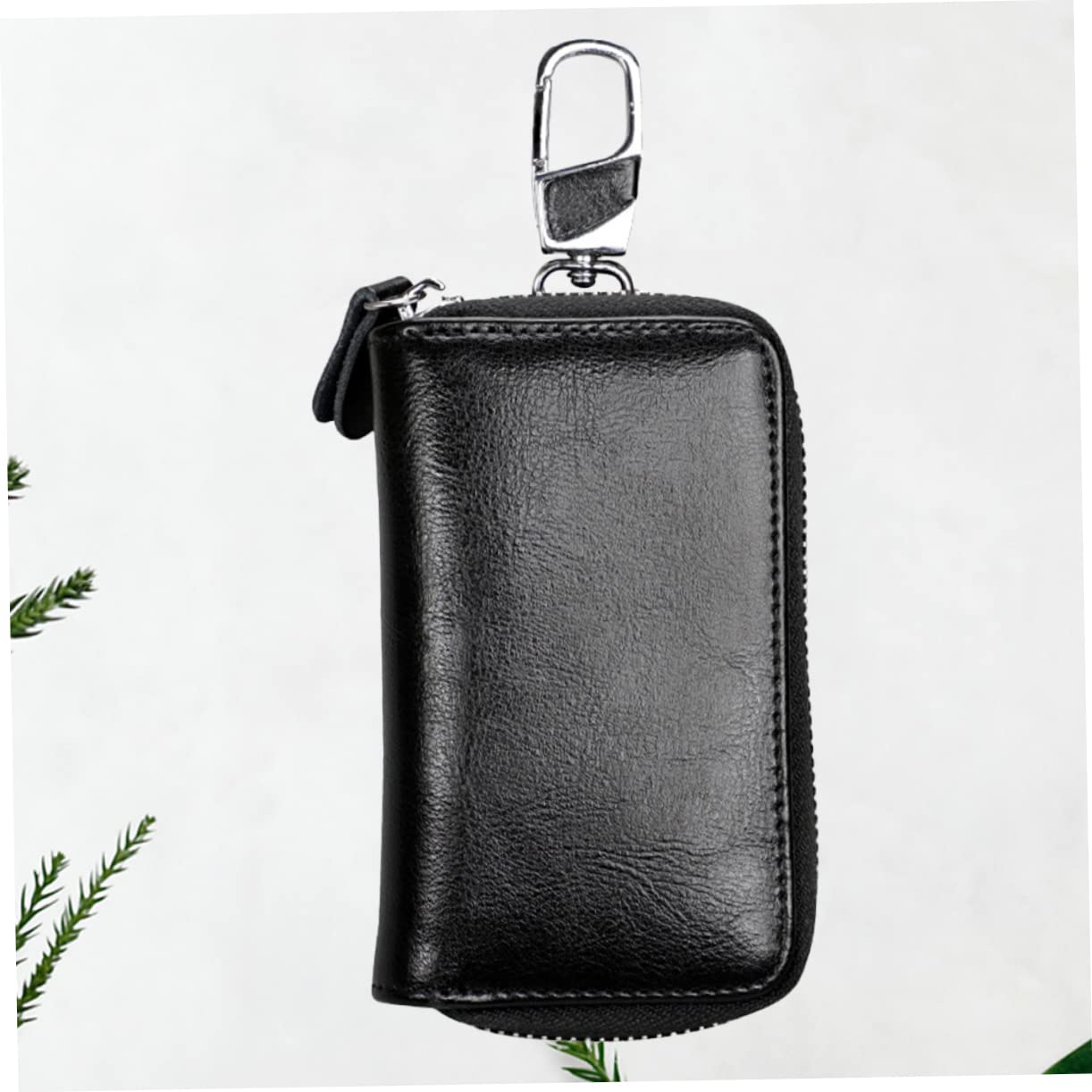 Gatuida 3piezas Bolso De Cintura De Cuero Multifuncional para Llaves De Coche Funda Cierre y Clip para Colgar Diseño Elegante y Duradero Protección contra Pérdidas y Rayones para