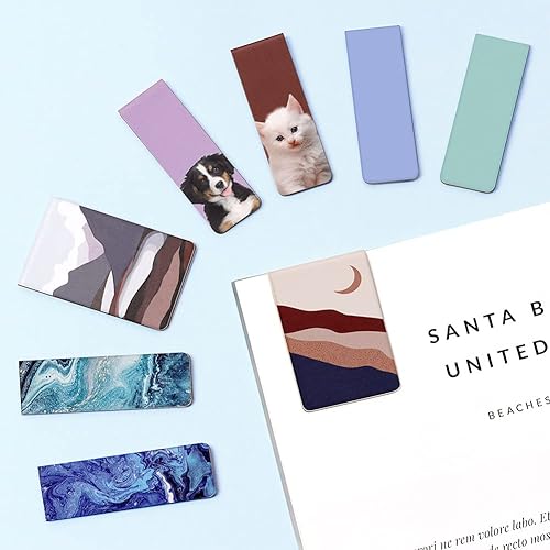 Miniatura 7 de UpUDo Paquete de 12 marcapáginas magnéticas, clip de marcador de libro para profesores, estudiantes, amantes de los libros, impresión en 2 lados