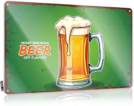 TRBW Cool Signs For Bedroom Home Brewing Beer: Off Flavors Explained Bar Rules Tin Metal Sign Door Decorations For Bedroom