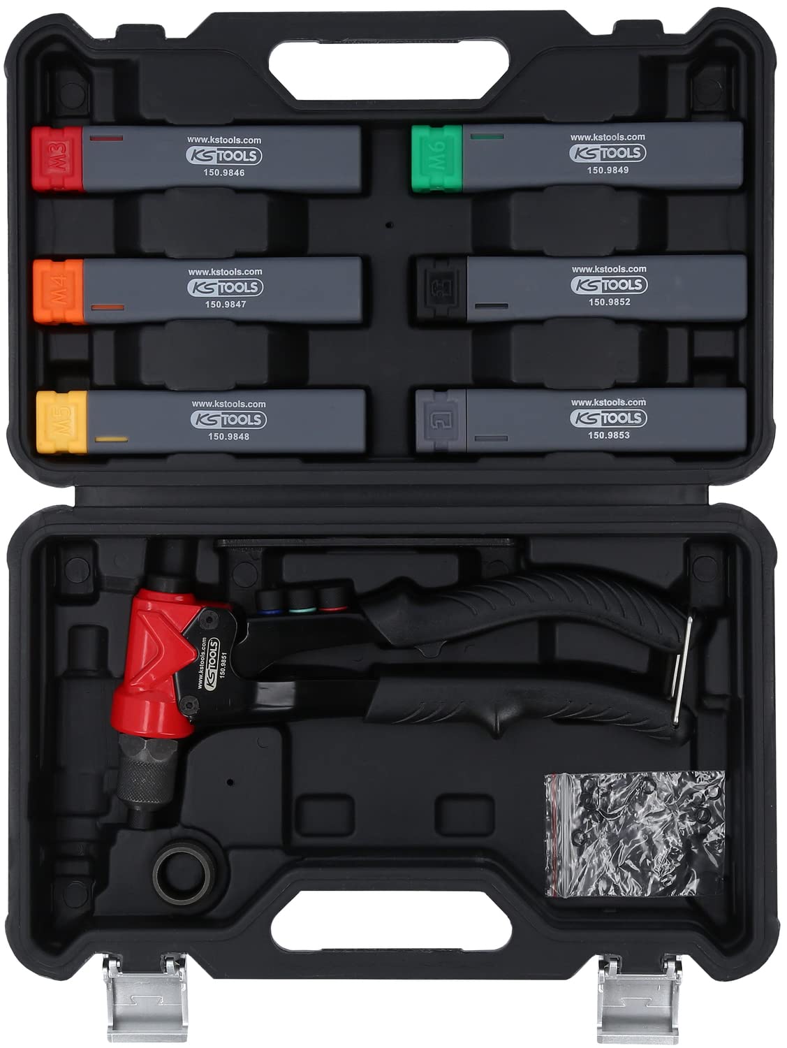 KS TOOLS 150.9850 Coffret pince à riveter + rivets