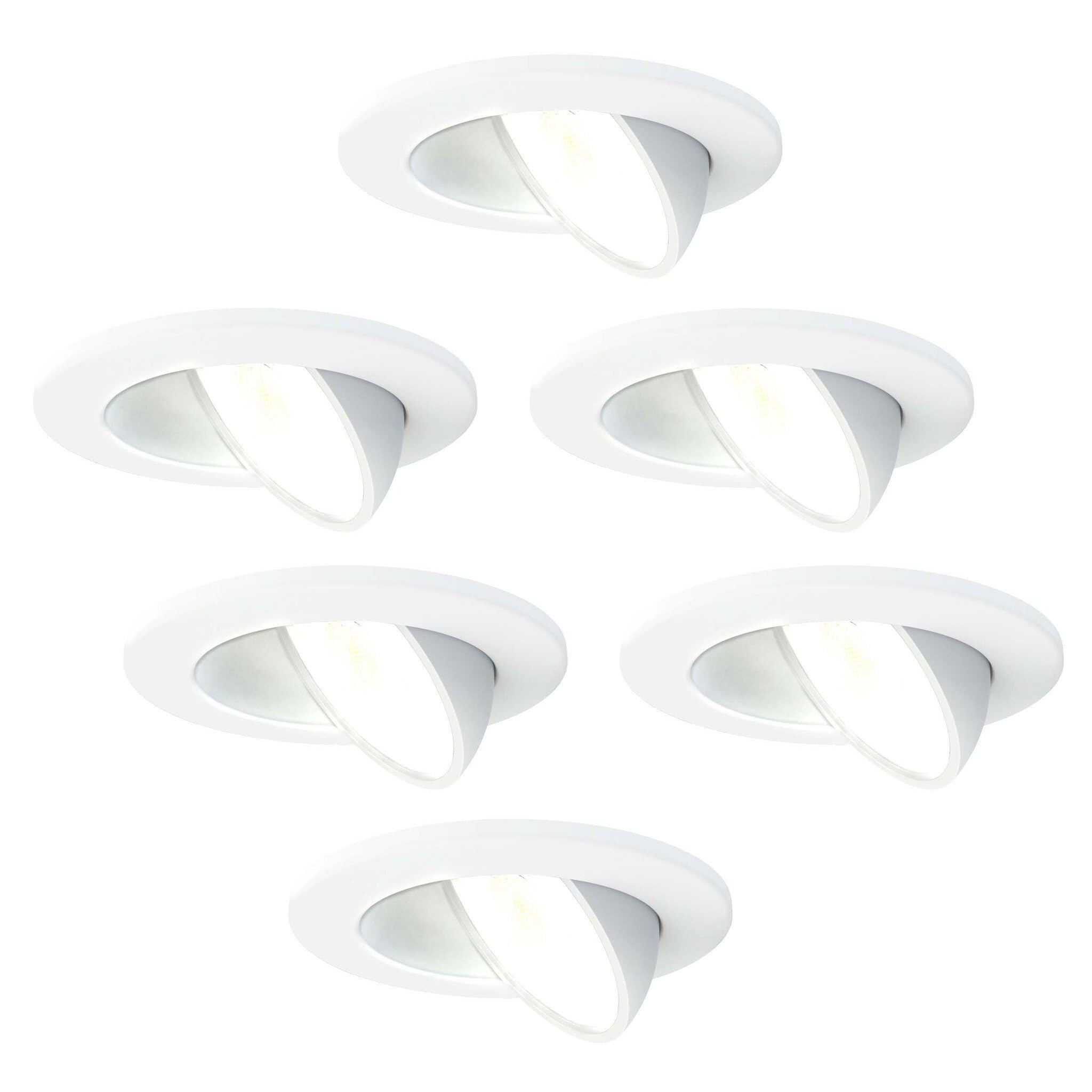 Ledvion - 6X LED Downlight, White, Dimmable, 5W, IP65, CCT, COB, Ø75mm, 5 Year Guarantee