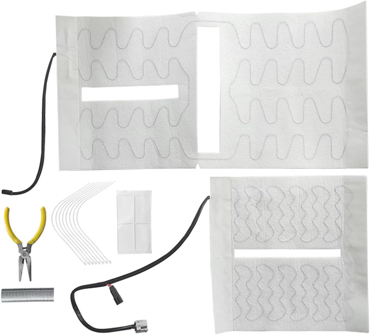 2 Set Seat Bottom & Top Heat Pad Fits for Cadillac Escalade Chevy Silverado Suburban Tahoe GMC Sierra Yukon 1500 2500 3500 2003-2007 15193975, 641106, 641105, 88940288, 88940289