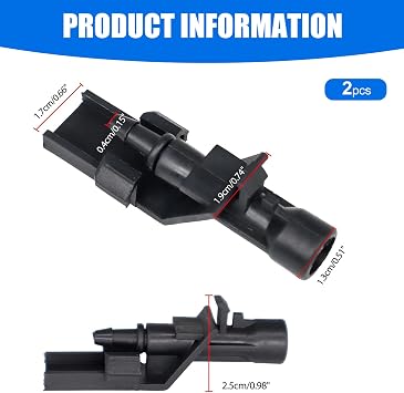 2PCS Front Windscreen Washer Jets ABS Plastic Nozzles | Replaces OE 76810-TGG-E01 76810TP6A01, Fits Honda Civic CR-V HR-V 2017-2021, Even Spray Snap-In Installation for Clear Vision
