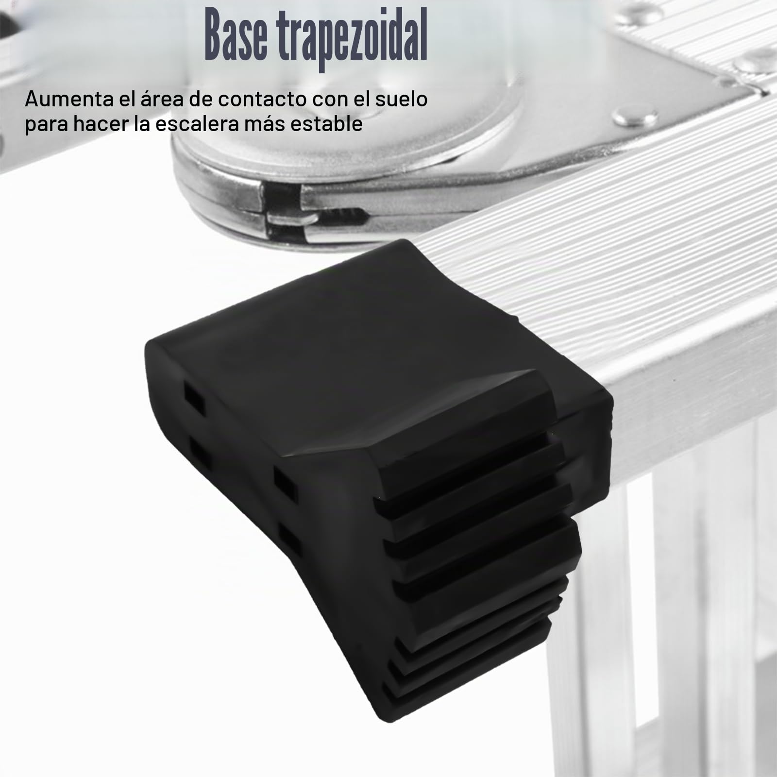 4 Piezas Pies de Escalera, Resistentes al Desgaste Patas Goma Escalera, Escalera Antideslizante Pies Alfombrilla para Escaleras Telescópicas, Escaleras Técnicas, Escaleras de Espiga (Negro) | Pies mate y resistentes al desgaste para escaleras de extensión