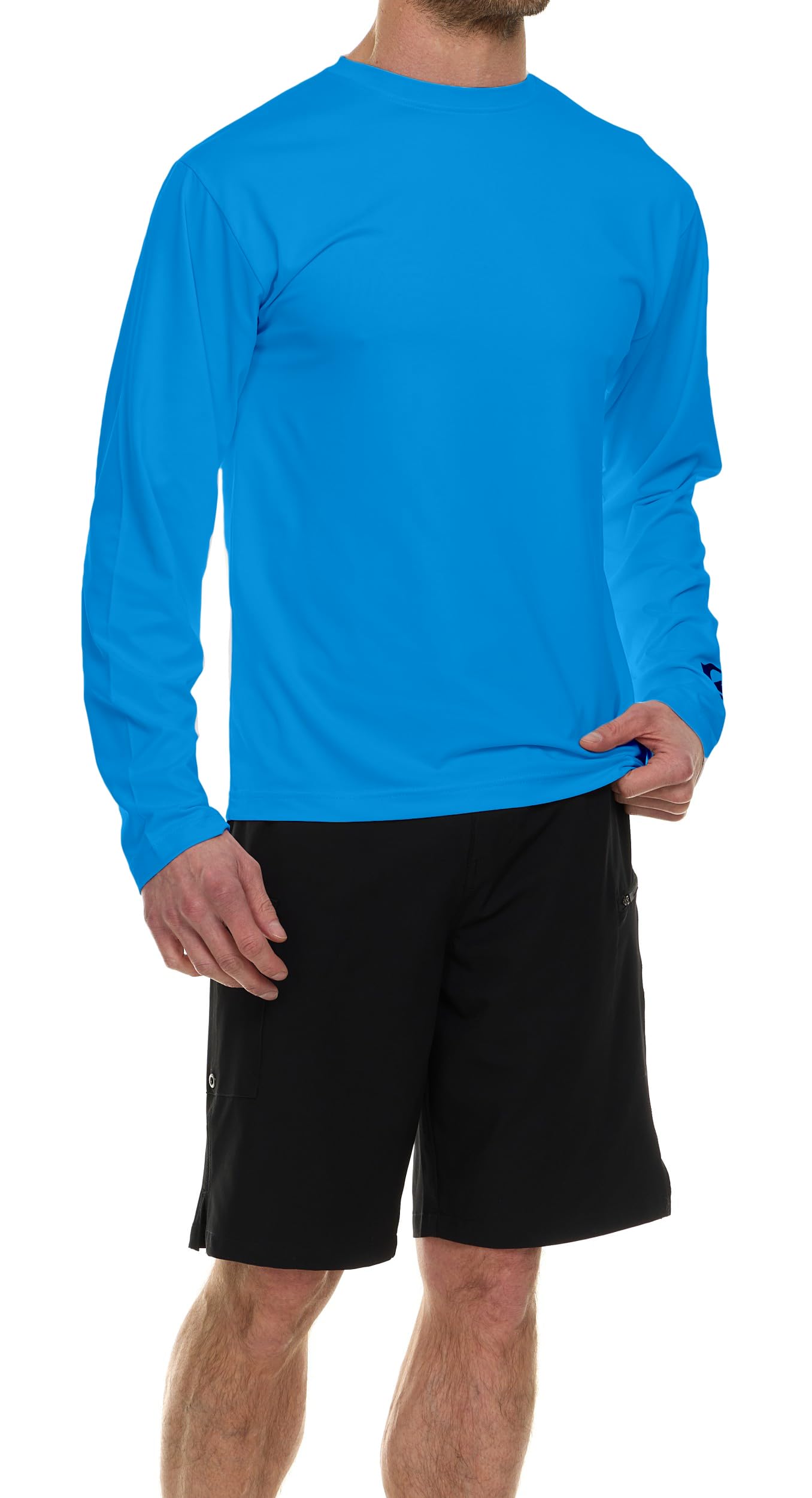 Quiksilver Camiseta de natación de manga larga y corta para hombre, UPF 50+, grande y alta