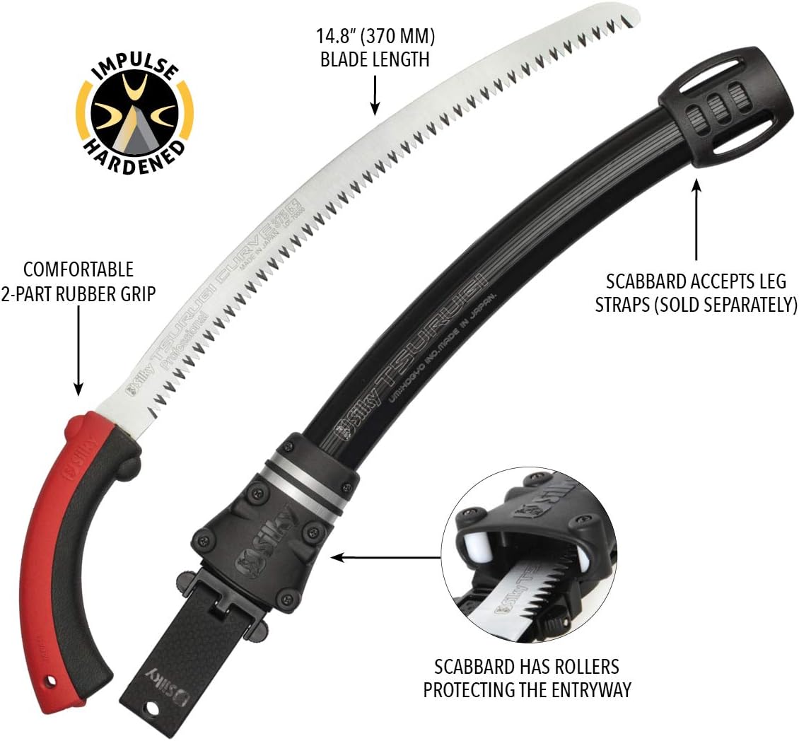 Silky Professional Series TSURUGI Curved Hand Saw 370mm Large Teeth (454-37)