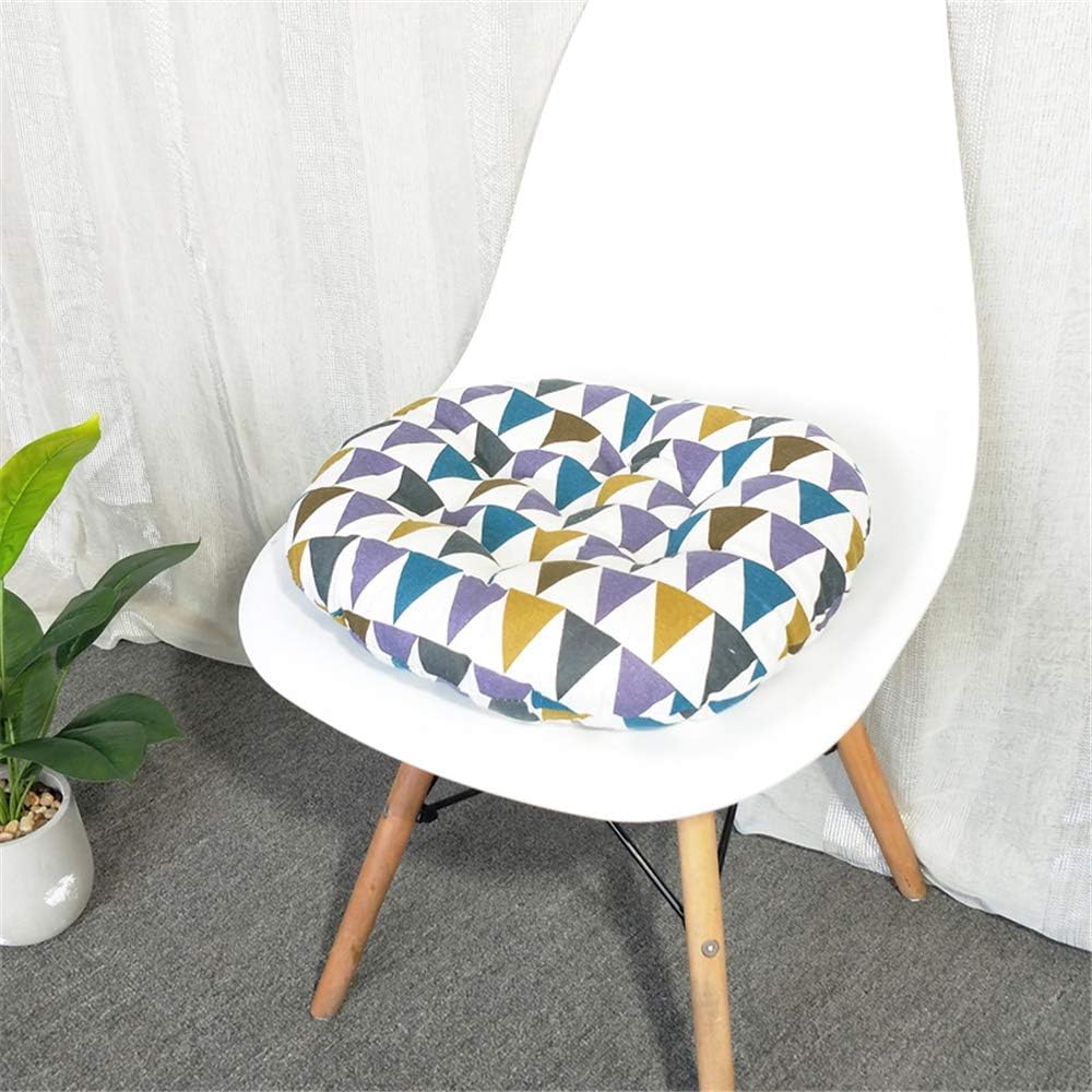 AIYINIY Cojín redondo para asiento de silla, relleno de algodón grueso, nórdico, moderno, transpirable, cómodo cojín para jardín al aire libre (triángulo, 40 x 40 cm)