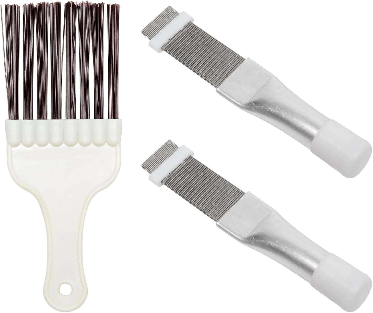 PINE & LINEN 2pcs Durable Air Conditioner Fin Comb and 1pcs Fin Cleaning Brush,Cleaner Evaporator Radiator Repair Tool for Home Maintenance/DIY Enthusiasts