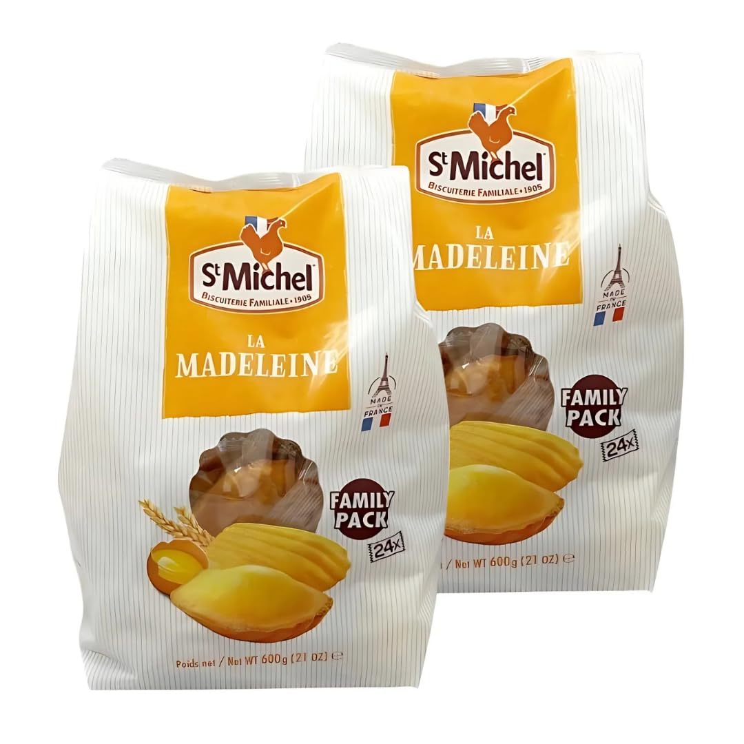 Amazon.co.jp: サン・ミッシェル マドレーヌ 24個入り 600g×2袋セット