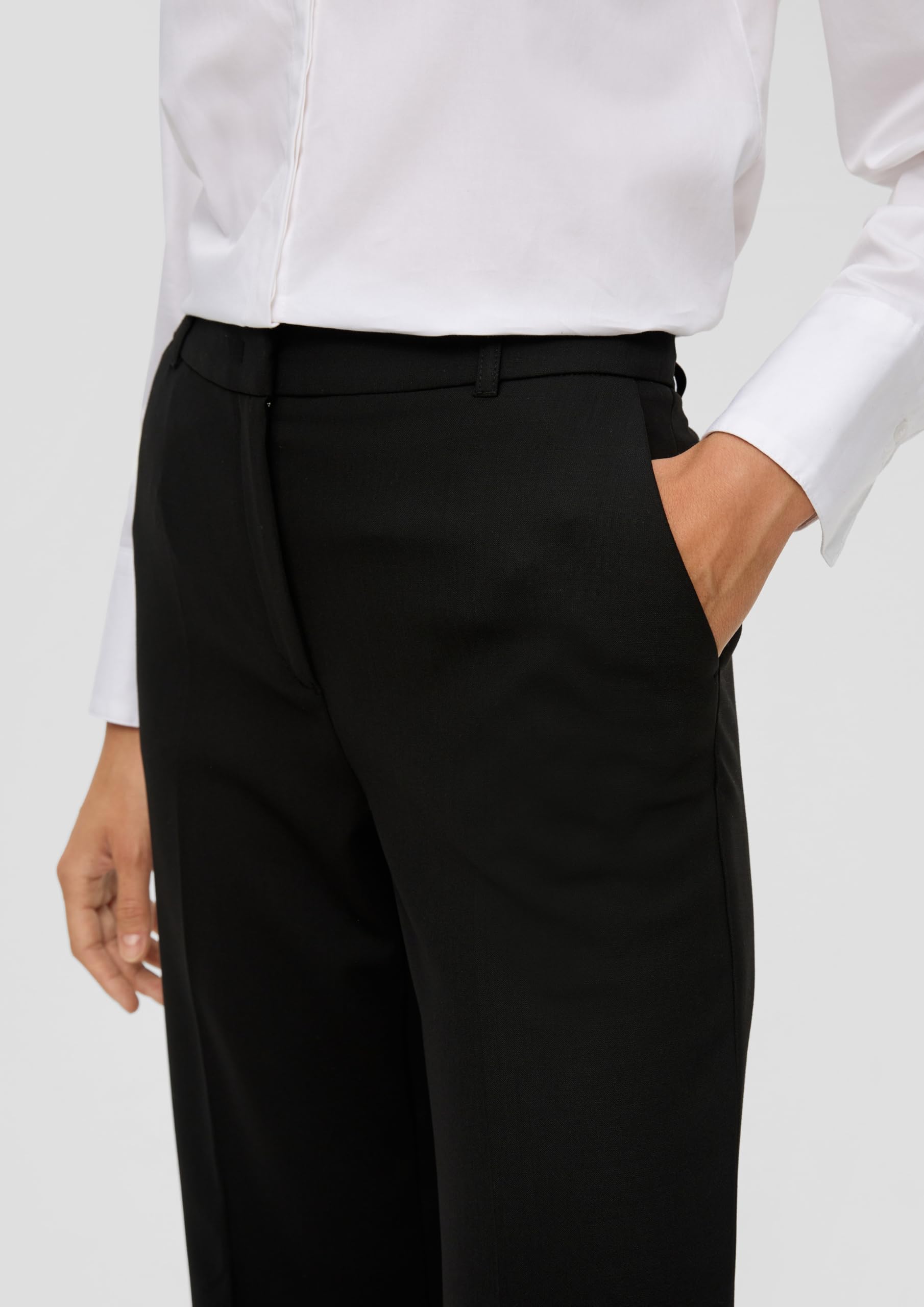 s.Oliver Damen Regular: Wide Leg Viskosemix Hose
