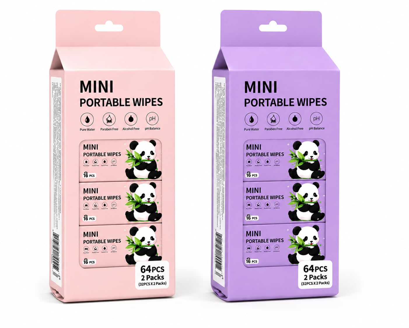 POPO Pocket Wet Wipes | Pack of 2 | 128 Wipes | 16 Travel Packs × 8 Wipes | Skin Safe | Alcohol & Fragrance Free | Baby & Adult Cleansing Wipes-image-44