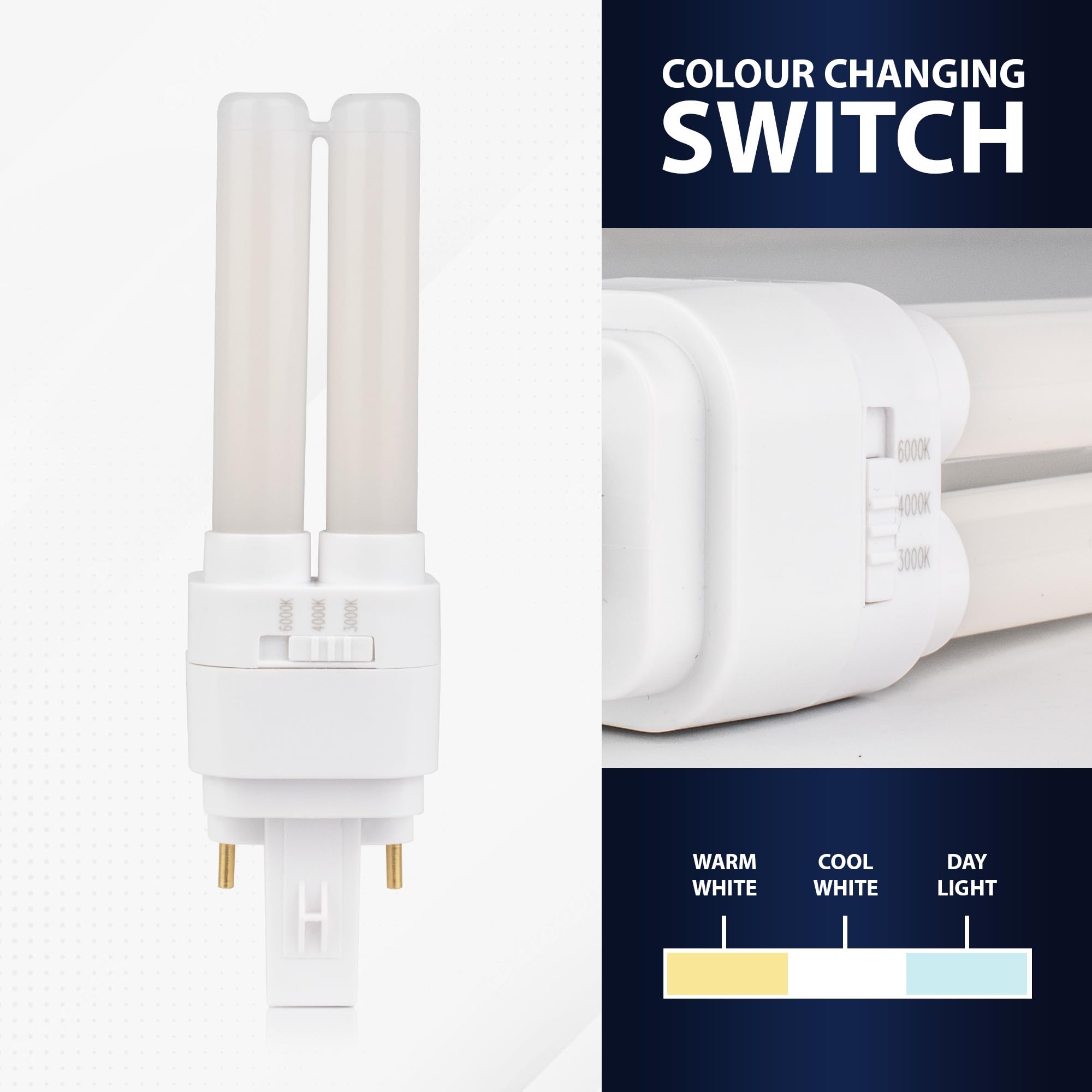 Bright Source LED PL-S Retrofit Compact Bulb, CFL Replacement, G23 2-pin Socket Base, 6W, 720lm, IP44 - Image 3